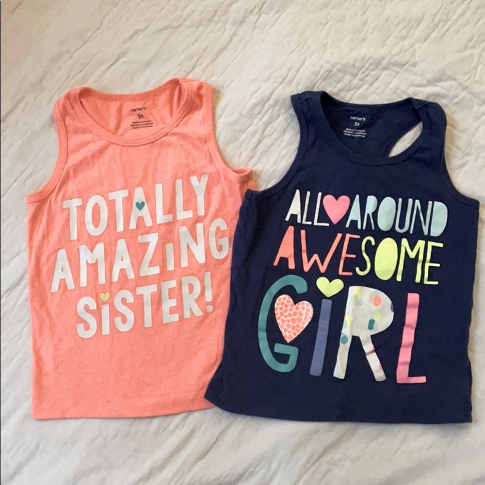 Girls Carter’s tank tops size 5
